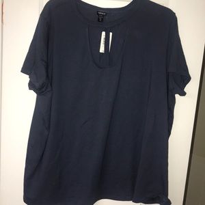 Torrid Size 5.  Blue strappy choker tee.  NWT